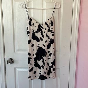 Cow print mini dress